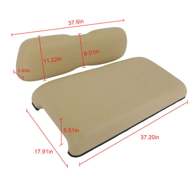 Un sedile anteriore beige si adatta alla macchina del club DS 2000.5 Up Golf Cart Bottom Back Cushion