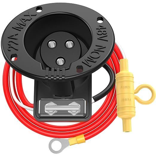 Club Car DS Caricabatteria Presa Fusibile Assemblaggio 101802101 Sostituzione OEM Fusibile 48V integrato Cablaggio completo