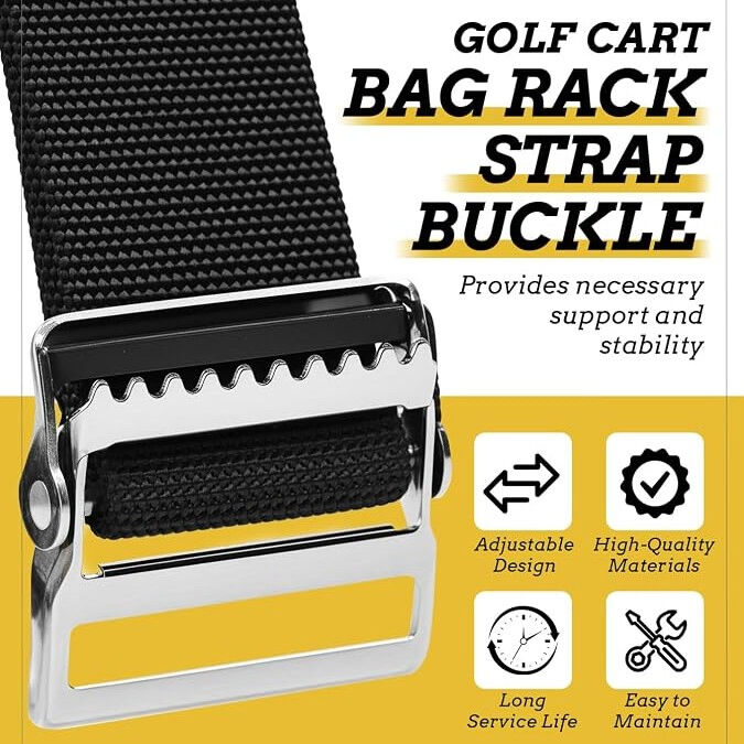 2PCS Cart Bag Rack Strap Buckle Cart Bag Strap Buckle Universal Adjustable Stainless Steel Bag Holder Bracket Buckle